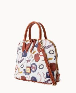MLB Twins Zip Zip Satchel TWINS 14 MLB Twins Zip Zip Satchel TWINS -Dooney & Bourke B2343G QUMWPATNTWNS ALT1 1
