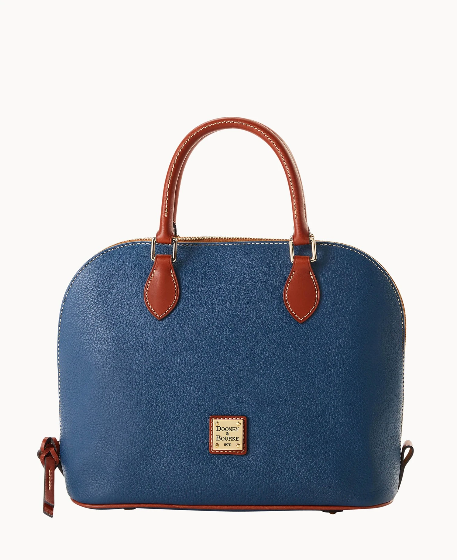 Pebble Grain Domed Satchel Taupe 17 Pebble Grain Domed Satchel Taupe - Image 17