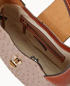 Ostrich Turnlock Hobo 26 Light Taupe -Dooney & Bourke B2378G OTXDPATN ALT2 1