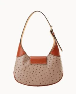 Ostrich Turnlock Hobo 26 Light Taupe -Dooney & Bourke B2378G OTXDPATN ALT3 1