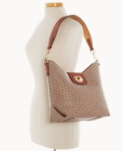 Ostrich Turnlock Sac 30 Light Taupe -Dooney & Bourke B2381G OTXDPATN ALT4 1