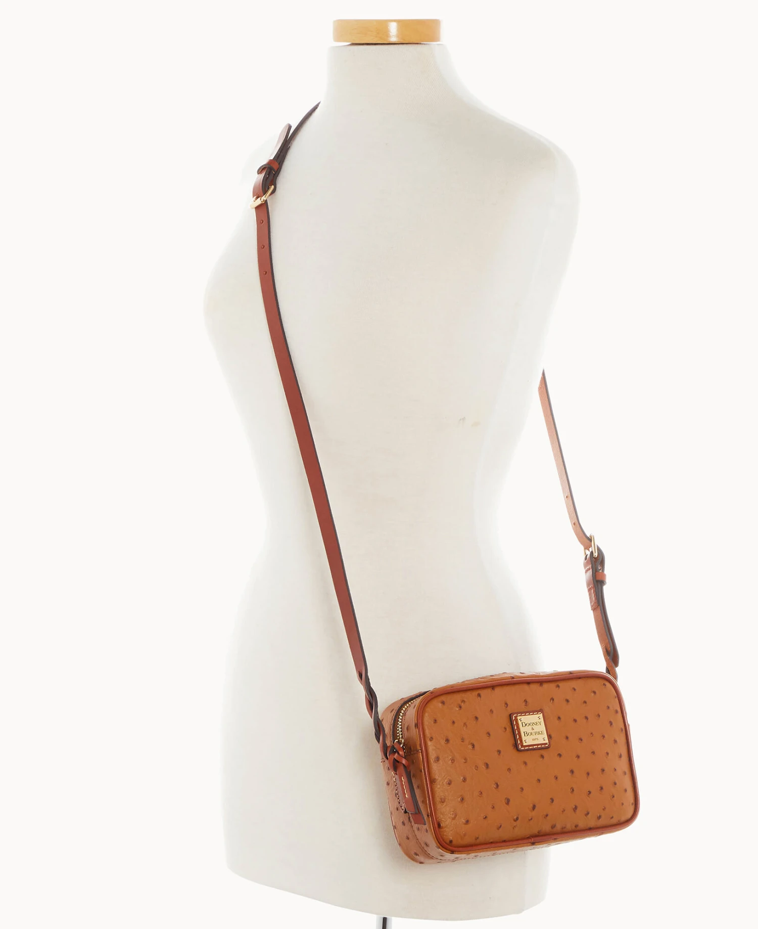 Ostrich Loni Crossbody Caramel 5 Ostrich Loni Crossbody Caramel - Image 5