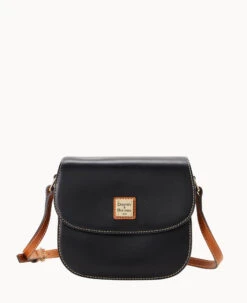 Wexford Leather Saddle Crossbody Black
