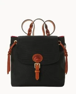Nylon Flap Backpack Black -Dooney & Bourke B2503G INBLPATN 1