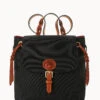 Nylon Flap Backpack Black