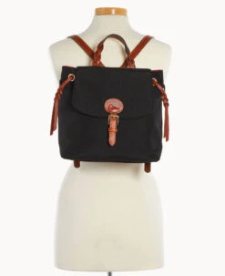 Nylon Flap Backpack Black -Dooney & Bourke B2503G INBLPATN ALT4