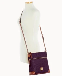 Ostrich Crossbody Plum Wine -Dooney & Bourke B3264G OTXPPATN ALT4 1