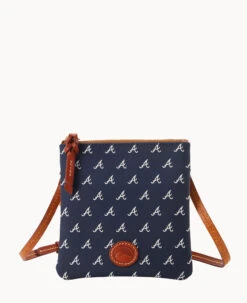 MLB Braves Small North South Top Zip Crossbody Braves