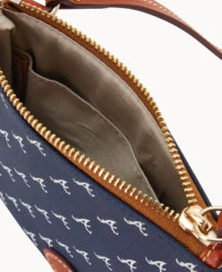 MLB Braves Small North South Top Zip Crossbody Braves -Dooney & Bourke BL370G MJNVPATNBRVE ALT2