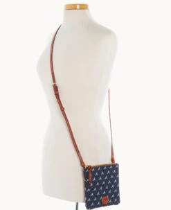 MLB Braves Small North South Top Zip Crossbody Braves -Dooney & Bourke BL370G MJNVPATNBRVE ALT4
