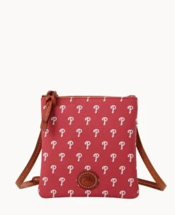 MLB Phillies Small North South Top Zip Crossbody Phillies -Dooney & Bourke BL370G MJRDPATNPHLI 1