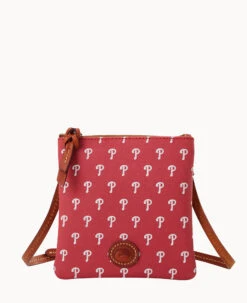 MLB Phillies Small North South Top Zip Crossbody Phillies -Dooney & Bourke BL370G MJRDPATNPHLI 2