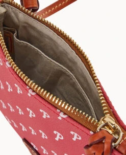 MLB Phillies Small North South Top Zip Crossbody Phillies -Dooney & Bourke BL370G MJRDPATNPHLI ALT2