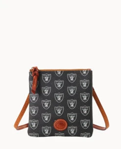 NFL Raiders Small North South Top Zip Crossbody Raiders -Dooney & Bourke BL370G NJBLPATNRAID 2