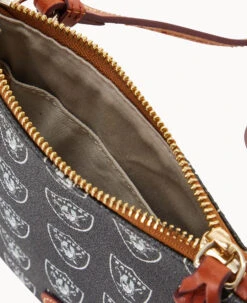 NFL Raiders Small North South Top Zip Crossbody Raiders -Dooney & Bourke BL370G NJBLPATNRAID ALT2