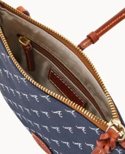 MLB Braves North South Top Zip Crossbody Braves 15 MLB Braves North South Top Zip Crossbody Braves -Dooney & Bourke BL371G MJNVPATNBRVE ALT2 1