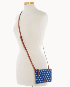 MLB Blue Jays Top Zip Crossbody Blue Jays 12 MLB Blue Jays Top Zip Crossbody Blue Jays -Dooney & Bourke BL372G MJBUPATNBJAY ALT4