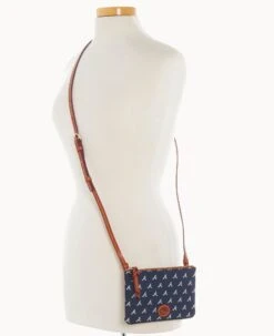 MLB Braves Top Zip Crossbody Braves 16 MLB Braves Top Zip Crossbody Braves -Dooney & Bourke BL372G MJNVPATNBRVE ALT4 1