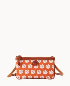 Collegiate Clemson University Large Slim Crossbody Clemson 13 Collegiate Clemson University Large Slim Crossbody Clemson -Dooney & Bourke BL373G AAORPATNCLM0 1