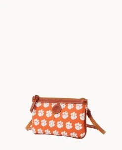 Collegiate Clemson University Large Slim Crossbody Clemson 14 Collegiate Clemson University Large Slim Crossbody Clemson -Dooney & Bourke BL373G AAORPATNCLM0 ALT1 1