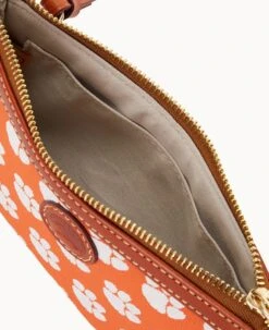 Collegiate Clemson University Large Slim Crossbody Clemson 15 Collegiate Clemson University Large Slim Crossbody Clemson -Dooney & Bourke BL373G AAORPATNCLM0 ALT2 1