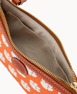 Collegiate Clemson University Large Slim Crossbody Clemson 11 Collegiate Clemson University Large Slim Crossbody Clemson -Dooney & Bourke BL373G AAORPATNCLM0 ALT2