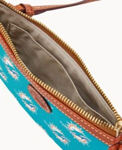 NFL Dolphins Large Slim Crossbody Dolphins -Dooney & Bourke BL373G NJTQPATNDOLP ALT2 1