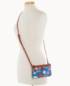 MLB Cubs Large Slim Crossbody Cubs -Dooney & Bourke BL373G QUBUPATNCUBS ALT4