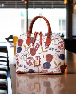 MLB Red Sox Zip Zip Satchel RED SOX 18 MLB Red Sox Zip Zip Satchel RED SOX -Dooney & Bourke BNGRS2343 ILD lifestyle 1