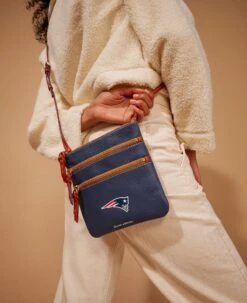 NFL Patriots Triple Zip Crossbody PATRIOTS -Dooney & Bourke BNPPR0298 ILD lifestyle 1