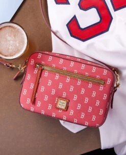 MLB Red Sox Camera Zip Crossbody RED SOX -Dooney & Bourke BSGRS1936 ILD lifestyle 1