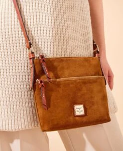 Suede Letter Carrier Black 24 Suede Letter Carrier Black -Dooney & Bourke BSUED1725 ILD lifestyle 1