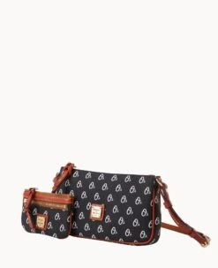MLB Orioles Lexi Crossbody Sm Coin Case ORIOLES -Dooney & Bourke M1400G MJBLPATNORLS ALT1 1