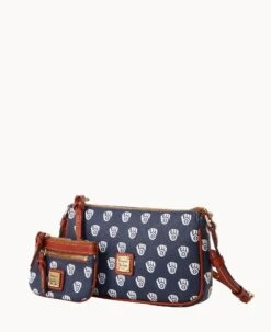 MLB Brewers Lexi Crossbody Sm Coin Case BREWERS -Dooney & Bourke M1400G MJNVPATNBRWS ALT1 1