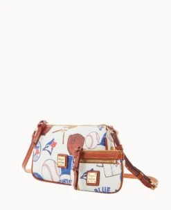 MLB Blue Jays Lexi Crossbody Sm Coin Case BLUE JAYS -Dooney & Bourke M1400G QUMWPATNBJAY ALT1 1