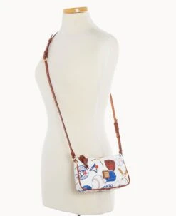 MLB Blue Jays Lexi Crossbody Sm Coin Case BLUE JAYS -Dooney & Bourke M1400G QUMWPATNBJAY ALT4 1