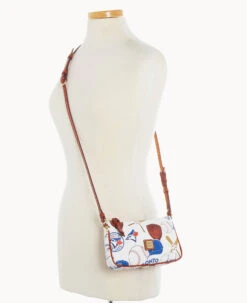 MLB Blue Jays Lexi Crossbody Sm Coin Case BLUE JAYS -Dooney & Bourke M1400G QUMWPATNBJAY ALT4