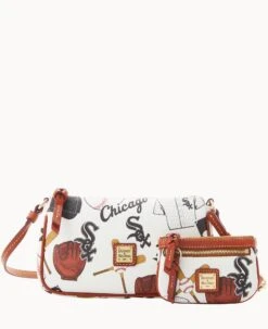 MLB White Sox Lexi Crossbody Sm Coin Case WHITE SOX -Dooney & Bourke M1400G QUMWPATNWHSX 2