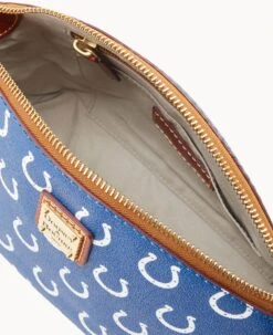 NFL Colts Suki Crossbody Med Wristlet COLTS -Dooney & Bourke M1696G NJBUPATNCOLT ALT2 1
