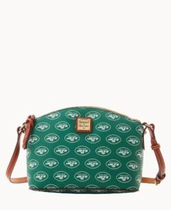 NFL Jets Suki Crossbody Med Wristlet JETS -Dooney & Bourke M1696G NJGRPATNJETS 1