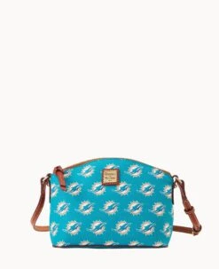 NFL Dolphins Suki Crossbody Med Wristlet DOLPHINS -Dooney & Bourke M1696G NJTQPATNDOLP 1