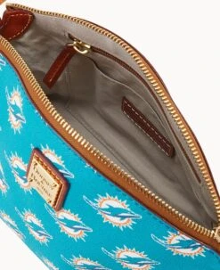 NFL Dolphins Suki Crossbody Med Wristlet DOLPHINS -Dooney & Bourke M1696G NJTQPATNDOLP ALT2 1