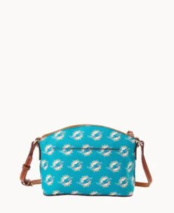 NFL Dolphins Suki Crossbody Med Wristlet DOLPHINS -Dooney & Bourke M1696G NJTQPATNDOLP ALT3 1