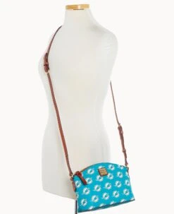 NFL Dolphins Suki Crossbody Med Wristlet DOLPHINS -Dooney & Bourke M1696G NJTQPATNDOLP ALT4 1