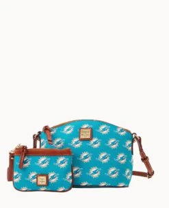 NFL Dolphins Suki Crossbody Med Wristlet DOLPHINS -Dooney & Bourke M1696G NJTQPATNDOLP ALT5 1