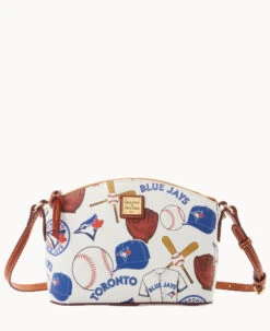MLB Blue Jays Suki Crossbody Med Wristlet BLUE JAYS -Dooney & Bourke M1696G QUMWPATNBJAY 2