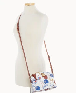 MLB Blue Jays Suki Crossbody Med Wristlet BLUE JAYS -Dooney & Bourke M1696G QUMWPATNBJAY ALT5