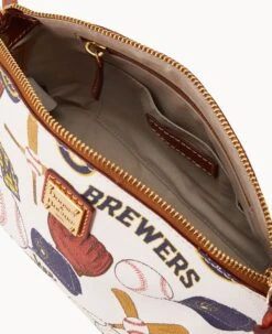 MLB Brewers Suki Crossbody Med Wristlet BREWERS -Dooney & Bourke M1696G QUMWPATNBRWS ALT2 1