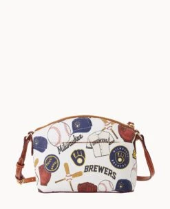 MLB Brewers Suki Crossbody Med Wristlet BREWERS -Dooney & Bourke M1696G QUMWPATNBRWS ALT3 1