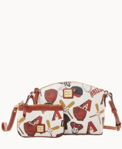 MLB Diamondbacks Suki Crossbody Med Wristlet DIAMONDBACKS -Dooney & Bourke M1696G QUMWPATNDBAK ALT4 1